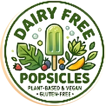 Dairy Free Popsicles badge: plant-based and vegan, gluten-free